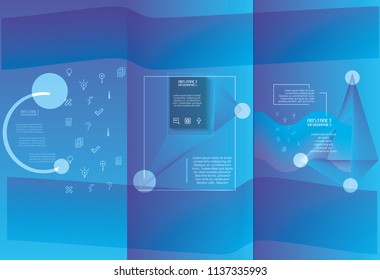 template set infographic with figures geometrics
