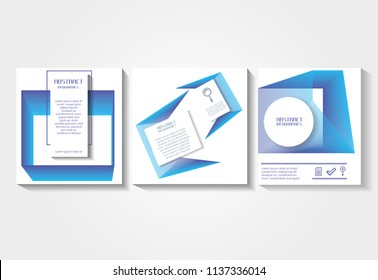 template set infographic with figures geometrics