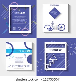 template set infographic with figures geometrics