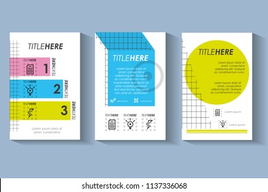 template set infographic with figures geometrics