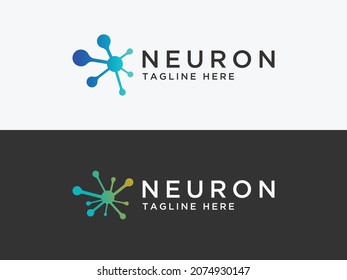 Template set Neuron vector logo design. - Vector