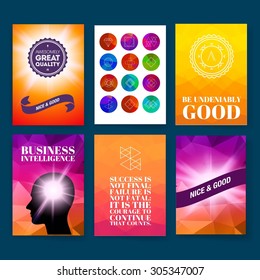 Template. Set of poster, flyer, brochure design templates. Elements for Summer Holidays with colorful background. Vector brochure design templates collection. Applications and Infographic Concept. 