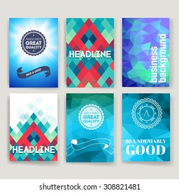 Template. Set of poster, flyer, brochure design templates. Elements for Summer Holidays with colorful background. Vector brochure design templates collection. Applications and Infographic Concept. 