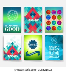 Template. Set of poster, flyer, brochure design templates. Elements for Summer Holidays with colorful background. Vector brochure design templates collection. Applications and Infographic Concept. 