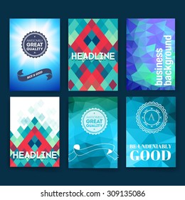 Template. Set of poster, flyer, brochure design templates. Elements for Summer Holidays with colorful background. Vector brochure design templates collection. Applications and Infographic Concept. 