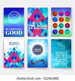 Template. Set of poster, flyer, brochure design templates. Elements for Summer Holidays with colorful background. Vector brochure design templates collection. Applications and Infographic Concept. 