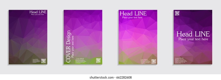 Template. Set of poster, flyer, brochure design templates. Vector brochure design templates collection. 