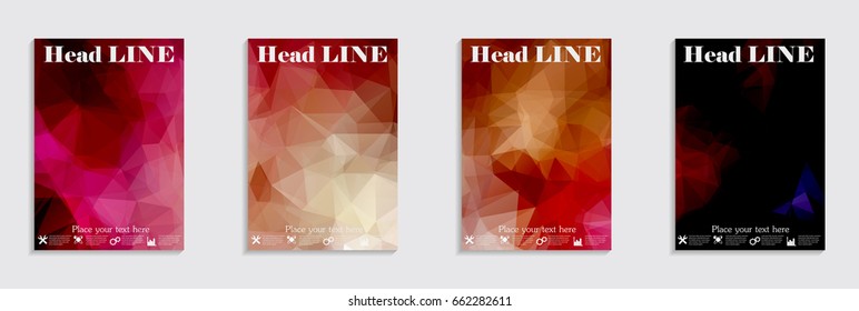 Template. Set of poster, flyer, brochure design templates. Vector brochure design templates collection. 