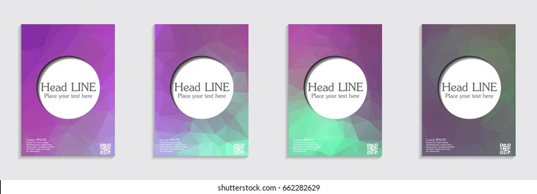 Template. Set of poster, flyer, brochure design templates. Vector brochure design templates collection. 