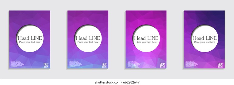 Template. Set of poster, flyer, brochure design templates. Vector brochure design templates collection. 