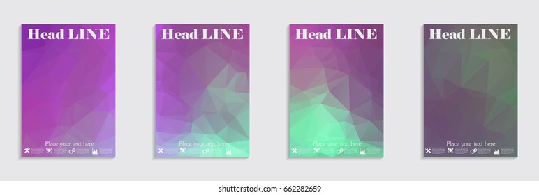 Template. Set of poster, flyer, brochure design templates. Vector brochure design templates collection. 