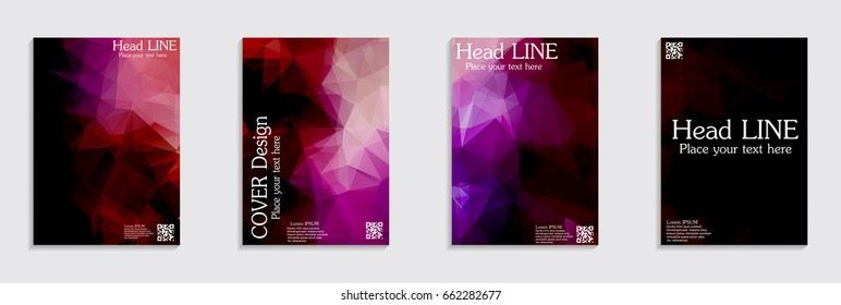 Template. Set of poster, flyer, brochure design templates. Vector brochure design templates collection. 