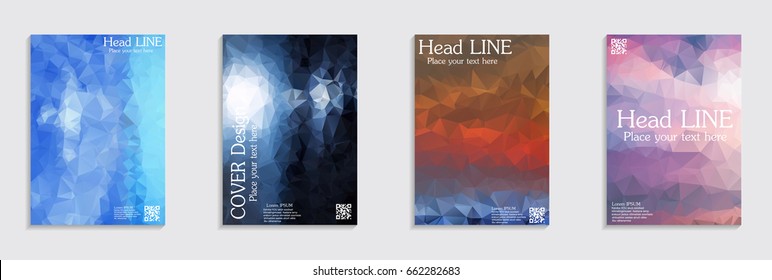 Template. Set of poster, flyer, brochure design templates. Vector brochure design templates collection. 