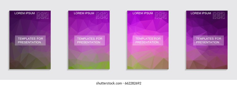Template. Set of poster, flyer, brochure design templates. Vector brochure design templates collection. 
