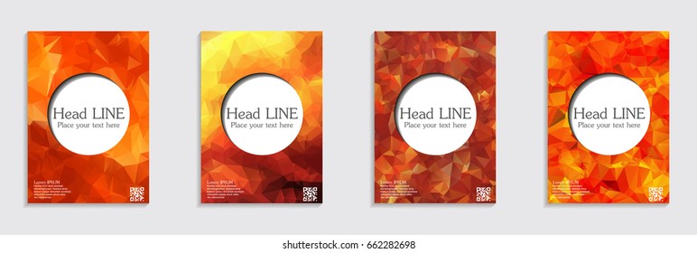 Template. Set of poster, flyer, brochure design templates. Vector brochure design templates collection. 