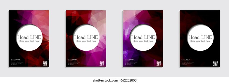 Template. Set of poster, flyer, brochure design templates. Vector brochure design templates collection. 