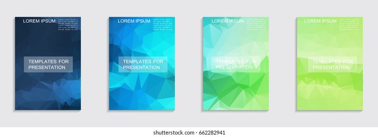 Template. Set of poster, flyer, brochure design templates. Vector brochure design templates collection. 