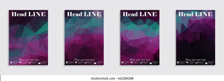 Template. Set of poster, flyer, brochure design templates. Vector brochure design templates collection. 