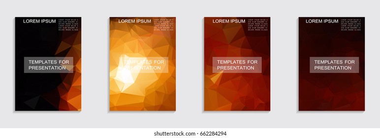 Template. Set of poster, flyer, brochure design templates. Vector brochure design templates collection. 