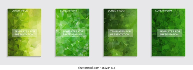 Template. Set of poster, flyer, brochure design templates. Vector brochure design templates collection. 