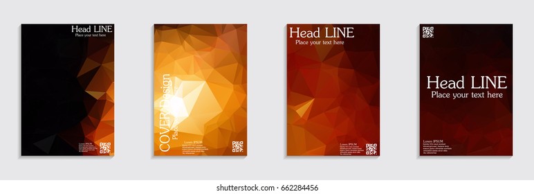 Template. Set of poster, flyer, brochure design templates. Vector brochure design templates collection. 