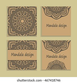 Template Set of traditional flyer pages ornament illustration concept. Vintage art. Vector decorative retro greeting card or invitation design