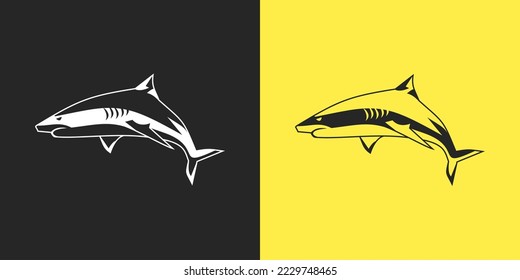 Template shark logo design icon, simple and modern look