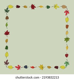 Template of sheet for notes. Template for notebooks, agenda, schedule, planners, checklists, cards and other stationery. Autumn, fall