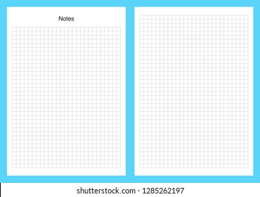 Template sheets for notes, vector