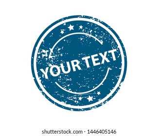 Template sign sticker. Round stamp vector texture.