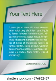 Template Silver, Blue, Green and White Pattern