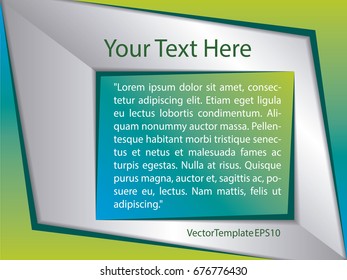 Template Silver, Green, Blue and White Pattern