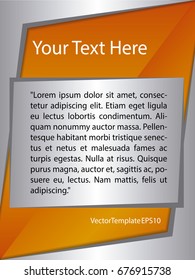 Template Silver, Orange and White Pattern