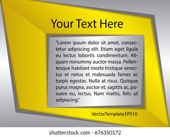 Template Silver, Yellow and White Pattern