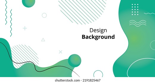 Template simple background, with fluid and green gradient color modern design