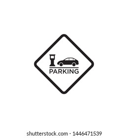 Template Simple Design Icon Parking Sign Symbol