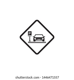 Template Simple Design Icon Parking Sign Symbol