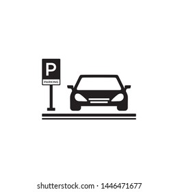 Template Simple Design Icon Parking Sign Symbol