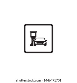 Template Simple Design Icon Parking Sign Symbol