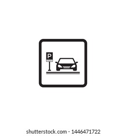 Template Simple Design Icon Parking Sign Symbol