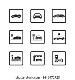 Template Simple Design Icon Parking Sign Symbol