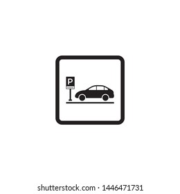 Template Simple Design Icon Parking Sign Symbol