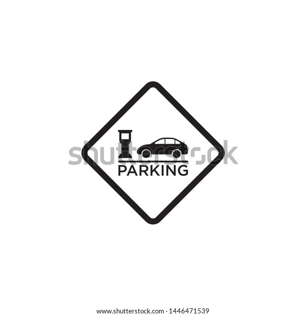 Template Simple\
Design Icon Parking Sign\
Symbol
