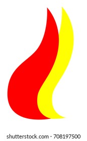 Template Simple Logo, Red and yellow Fire