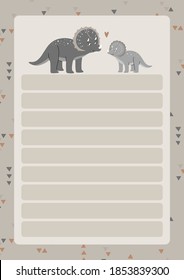 A template for simple planners and to-do lists for kids with cute illustrations in pastel colors. Children planners, schedules, agenda, checklists, and other baby stationery in a Scandinavian style.