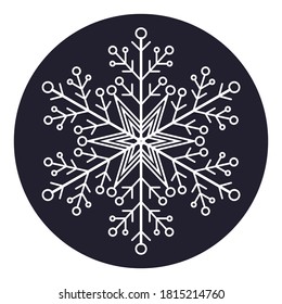 Template snowflake icon symbol. Great for posters, invitations for Christmas party, seasonal wallpaper, winter background, web design, for laser cutting, plotter cutting. Vector