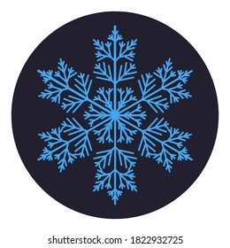 Símbolo de icono del copo de nieve de plantilla. Ideal para afiches, invitaciones para fiestas navideñas, fondo de pared estacional, fondo de invierno, diseño web, para corte láser, corte de trazadores. Vector