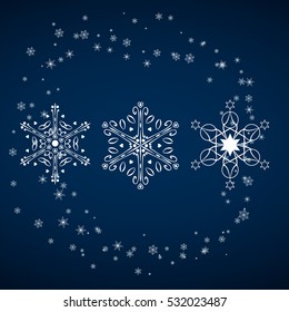 template of snowflakes