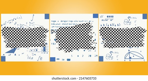 template for social media with education theme