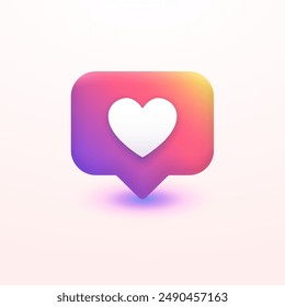 Template social media notification counter colorful. Gradient color web like. Application, blogging. Social media concept. Vector illustration